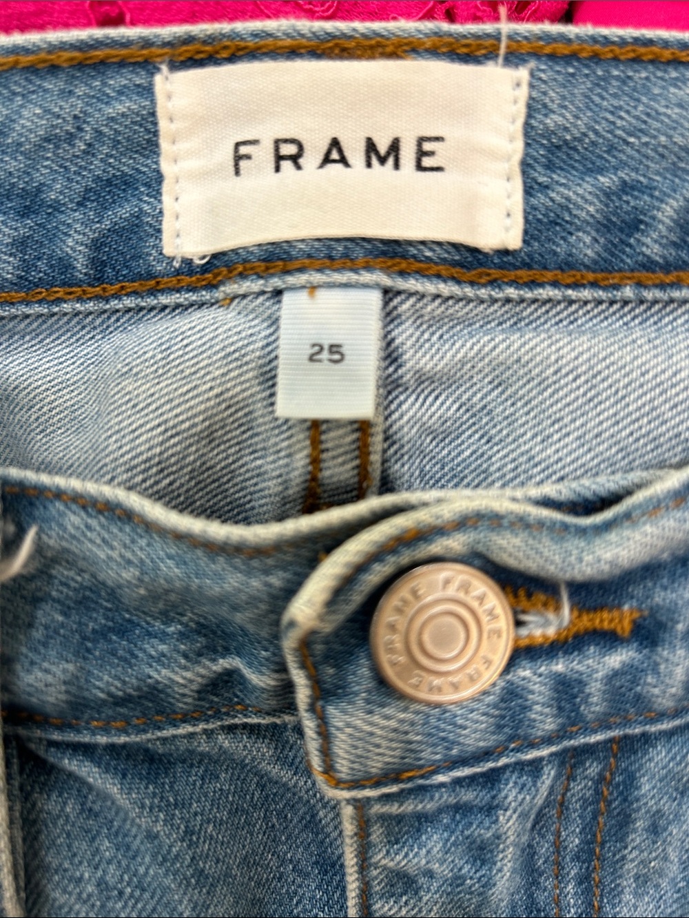 FRAME Le Jane Crop Raw Fray Jean Size 25 - Picture 13 of 16